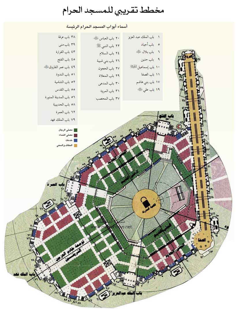 اسماء ابواب الكعبة , من خلال الموقع اعرف اسم باب الكعبه